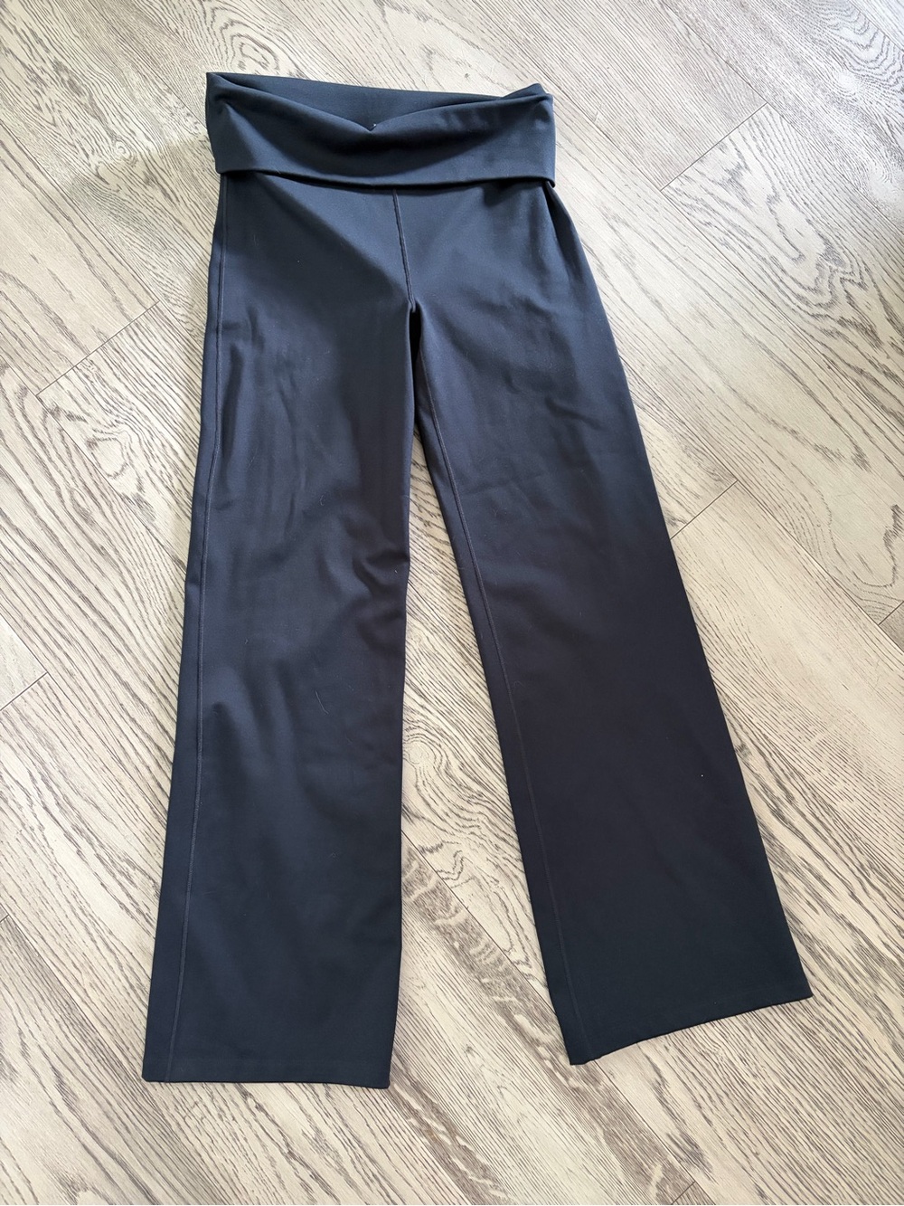 Nike Black Fold-Over Waist Yoga Pants